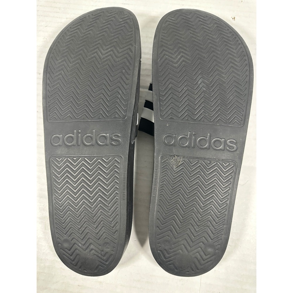 Adidas Adilette Shower Slides Mens 14 Black White GZ5922 Cloudfoam Sandals - Picture 11 of 11